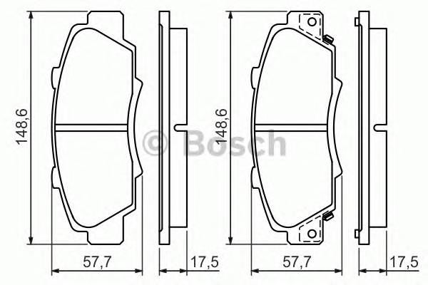 BOSCH 0 986 461 142 Комплект гальмівних колодок,