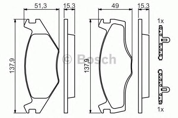 BOSCH 0 986 468 871 Комплект гальмівних колодок,