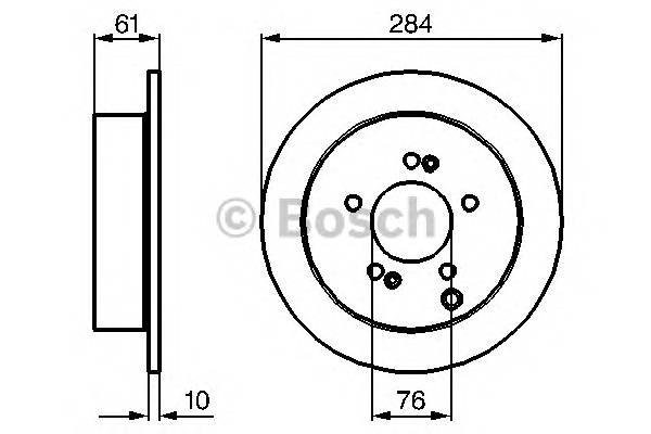 BOSCH 0986479C61 TARCZA HAM. KIA