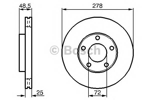 BOSCH 0 986 479 179 Тормозной диск