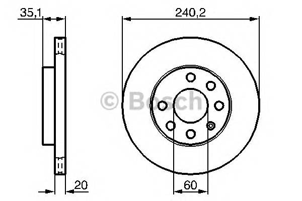 BOSCH 0 986 479 190 Гальмівний диск