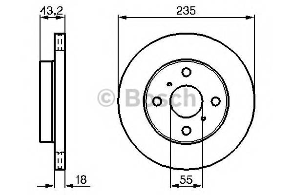 BOSCH 0 986 479 244 Тормозной диск