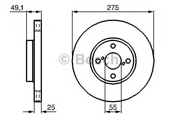 BOSCH 0 986 479 245 Гальмівний диск