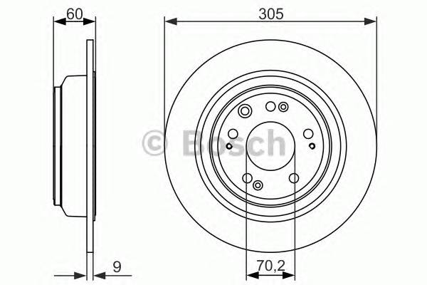 BOSCH 0 986 479 740 Гальмівний диск