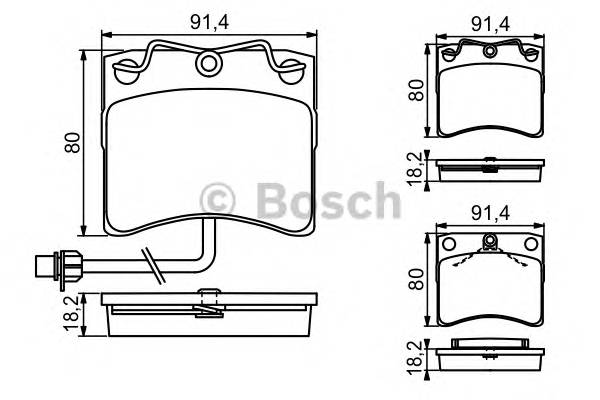 BOSCH 0 986 494 041 Комплект тормозных колодок,