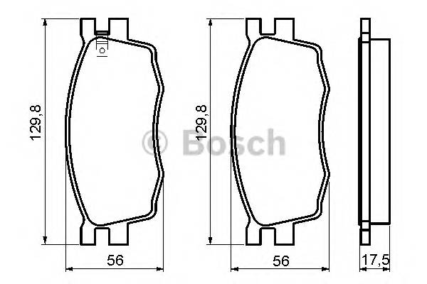 BOSCH 0 986 494 139 Комплект тормозных колодок,