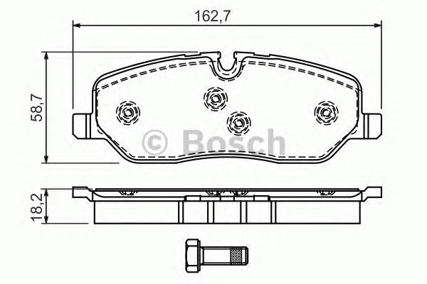 BOSCH 0 986 494 147 Комплект тормозных колодок,