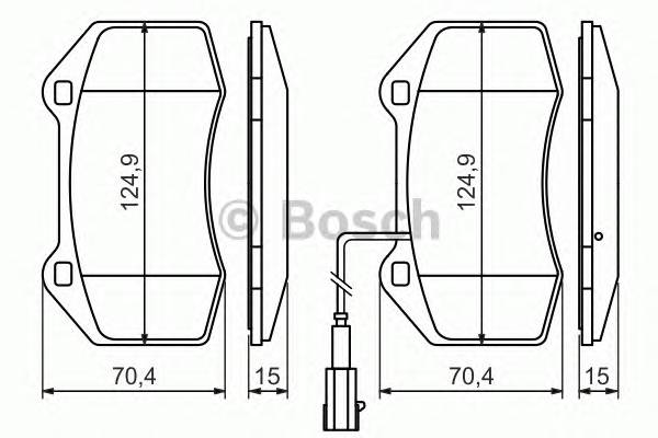 BOSCH 0 986 494 228 Комплект тормозных колодок,