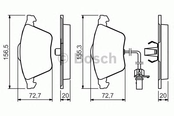 BOSCH 0 986 494 283 Комплект гальмівних колодок,