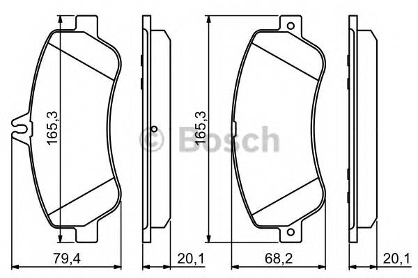 BOSCH 0 986 494 302 Комплект гальмівних колодок,