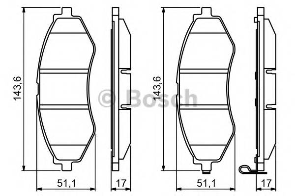 BOSCH 0 986 494 343 Комплект тормозных колодок,