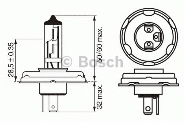 BOSCH 1 987 302 021 Лампа розжарювання, фара