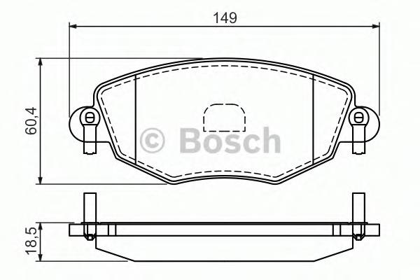 BOSCH 0 986 494 026 Комплект тормозных колодок,