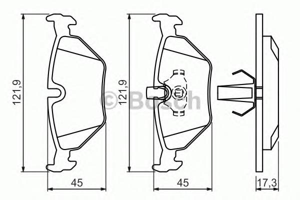 BOSCH 0 986 494 009 Комплект гальмівних колодок,