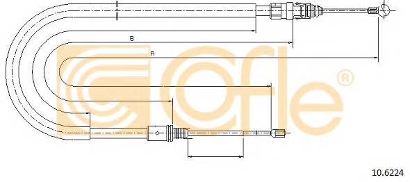 COFLE 10.6224 Трос стояночного гальма