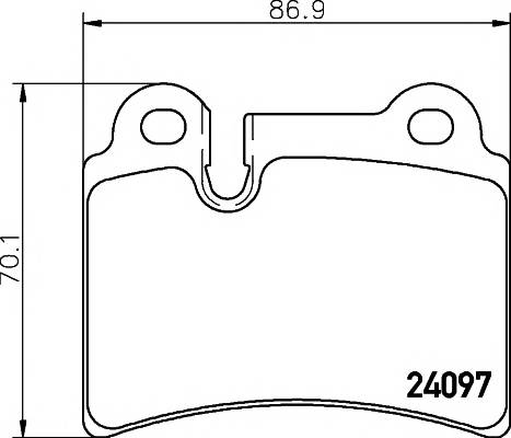 TEXTAR 2409701 Комплект гальмівних колодок,