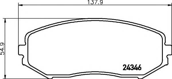 TEXTAR 2434601 Комплект гальмівних колодок,