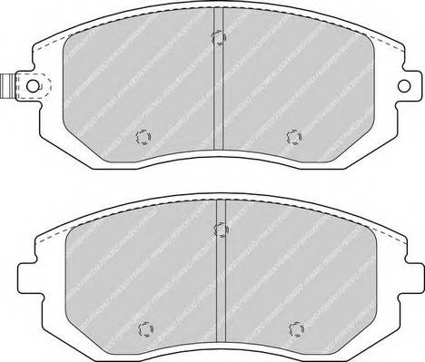 FERODO FDB1639 Комплект гальмівних колодок,