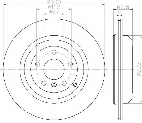 HELLA 8DD 355 113-231 Тормозной диск