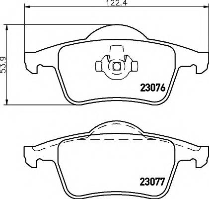 HELLA 8DB 355 008-871 Комплект тормозных колодок,