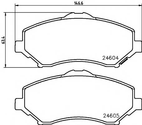 HELLA 8DB 355 014-231 Комплект тормозных колодок,