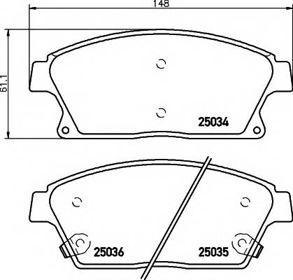 HELLA 8DB 355 015-241 Комплект гальмівних колодок,