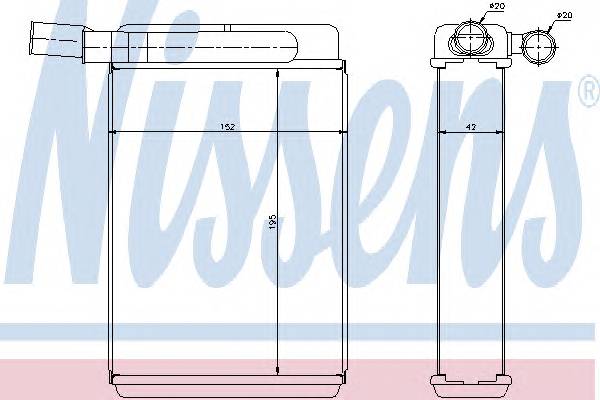 NISSENS 77601 Теплообменник, отопление салона