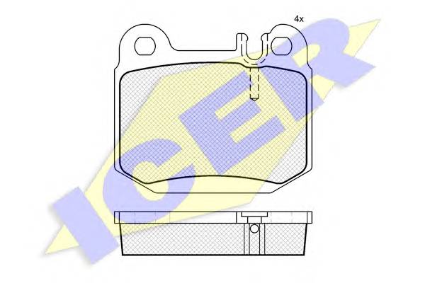 ICER 181391 Комплект гальмівних колодок,