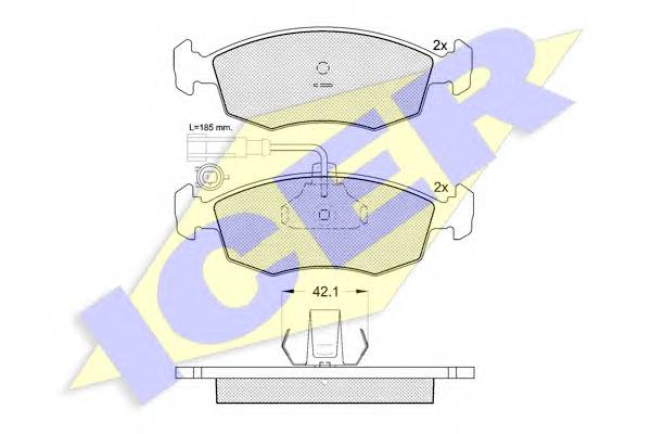 ICER 181518 Комплект тормозных колодок,