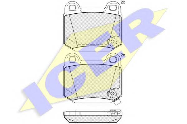 ICER 181634 Комплект тормозных колодок,