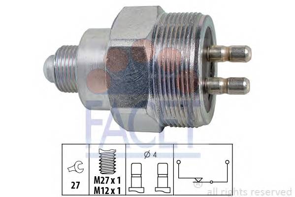 FACET 7.6324 Вимикач, фара заднього