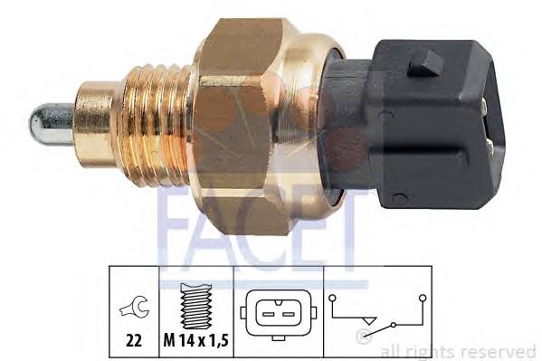 FACET 7.6108 Вимикач, фара заднього