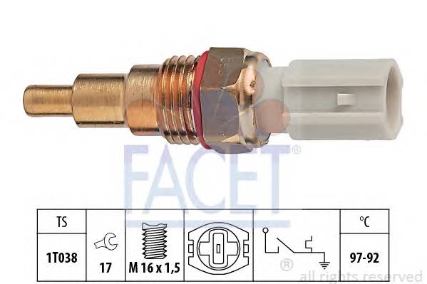 FACET 7.5189 Термовыключатель, вентилятор радиатора