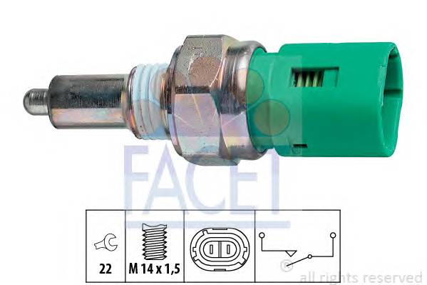 FACET 7.6096 Вимикач, фара заднього