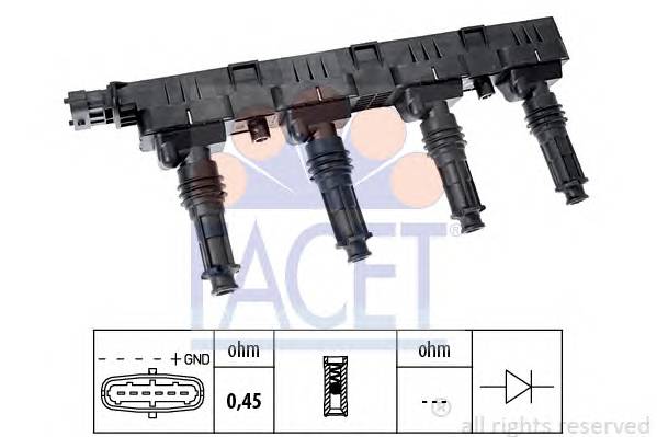 FACET 9.6300 Котушка запалювання