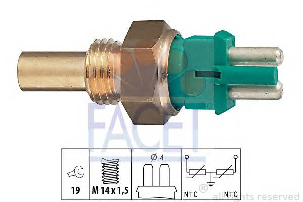 FACET 7.3140 Датчик, температура олії;