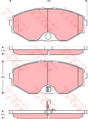 TRW GDB3273 Комплект гальмівних колодок,