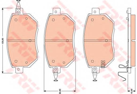 TRW GDB3416 Комплект тормозных колодок,