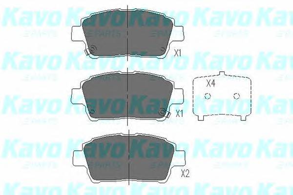 KAVO PARTS KBP-9009 Комплект тормозных колодок,