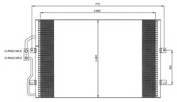 NRF 35802 Конденсатор, кондиционер