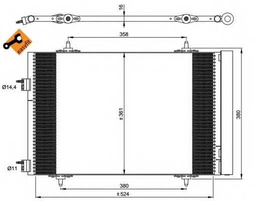 NRF 35945 Конденсатор, кондиционер