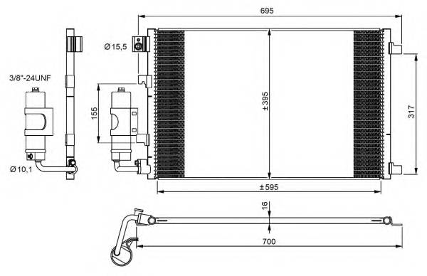 NRF 35973 Конденсатор, кондиционер