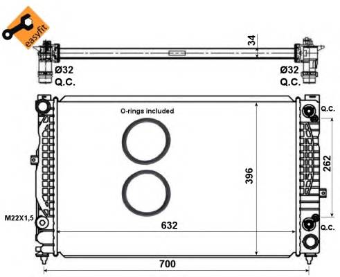 NRF 519504 Радиатор, охлаждение двигателя