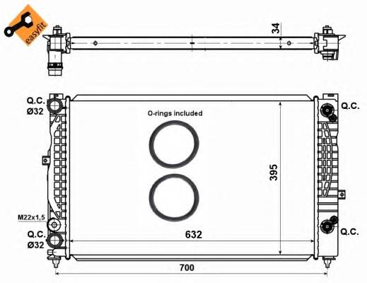 NRF 529504 Радиатор, охлаждение двигателя