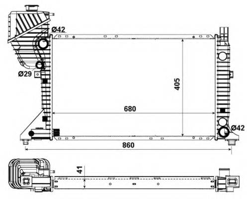 NRF 55348 Радиатор, охлаждение двигателя