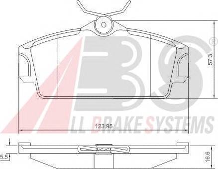 A.B.S. 37046 Комплект гальмівних колодок,