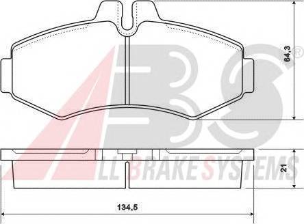 A.B.S. 37095 Комплект тормозных колодок,