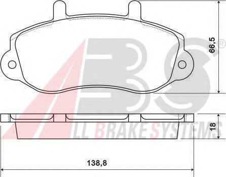 A.B.S. 37111 Комплект гальмівних колодок,