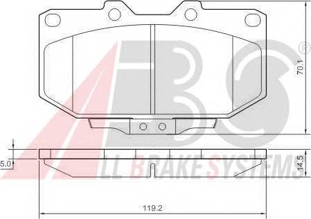 A.B.S. 37128 Комплект тормозных колодок,