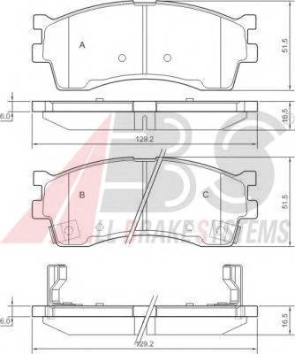 A.B.S. 37180 Комплект тормозных колодок,